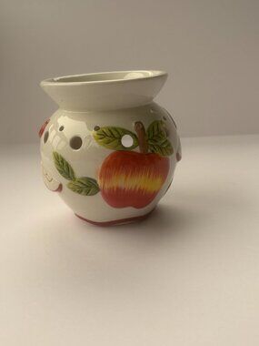 Vintage Ceramic Apple Wax Warmer Tart Burner Tea Light Fairy Lamp Fall